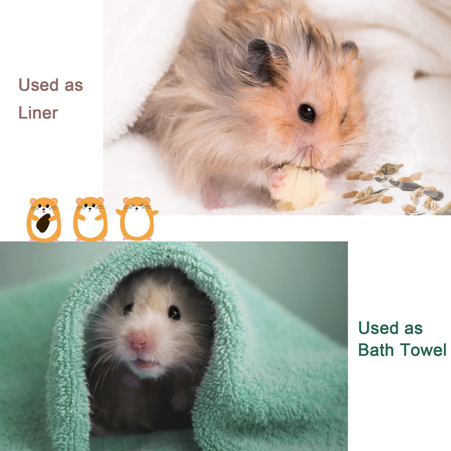 Small Animal Blankets Beds Liners for Hamster Kitty Puppy