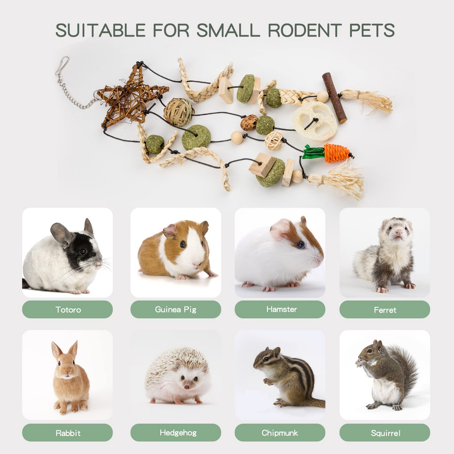 Small Animal Pets Chew Toys for Hamster Rabbit Ferret Bunny