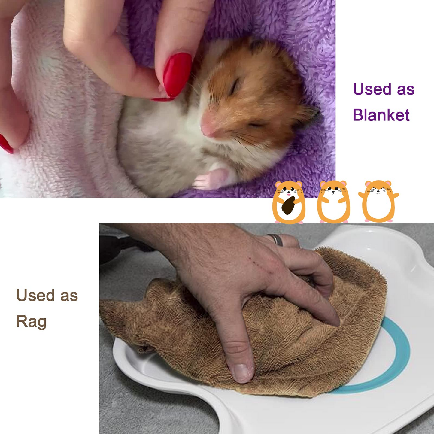 Small Animal Blankets Beds Liners for Hamster Kitty Puppy